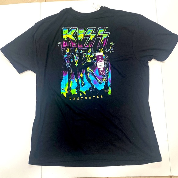 Rock Band KIZZ NWT MENS Black Graphic Short Sleeve T-shirt. SIZE 2XL - Picture 1 of 8